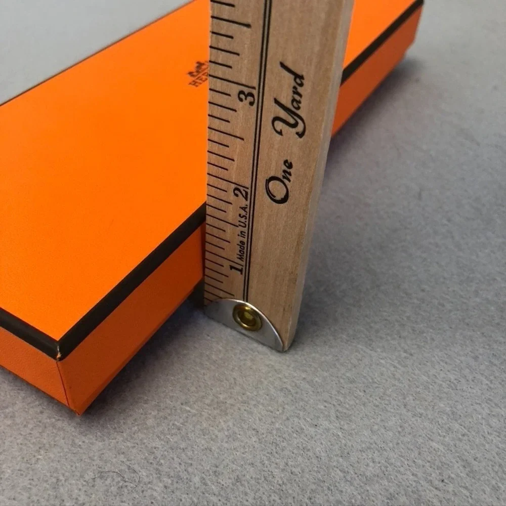 Authentic Hermes Orange Storage Gift Box Empty 10x3.5x1.5 Small Rectangle
